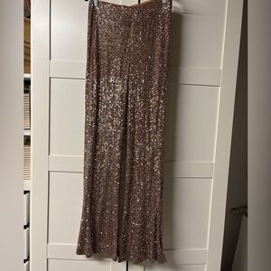 Zara Sequin pants - Brown/copper/gold sequins